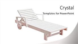  Presentation with wooden - Amazing PPT theme having chaise lounge - wooden reclining chair isolated backdrop and a white colored foreground