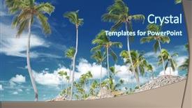  Presentation with dominican republic - Audience pleasing PPT theme consisting of chaise lounge in dominican republic backdrop and a ocean colored foreground