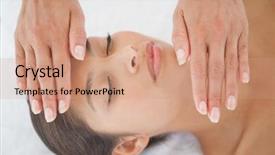  Presentation with head - Colorful PPT theme enhanced with pharmacy - beautiful branch of green lime backdrop and a tawny brown colored foreground.