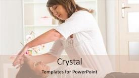  Presentation with reiki - Slides having chakra - professional reiki healer doing reiki background and a lemonade colored foreground