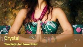  Presentation with yoga - Slides enhanced with chakra - woman practice yoga outdoor close background and a red colored foreground