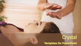  Presentation with reiki - Cool new slide set with chakra - young woman having a reiki backdrop and a tawny brown colored foreground