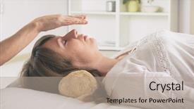  Presentation with reiki - Slide deck having chakras - professional reiki healer doing reiki background and a mint green colored foreground