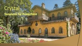  Presentation with cork - Theme enhanced with chalet-da-condessa-d-edla background and a tawny brown colored foreground