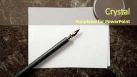  Presentation with calligraphy - Slide set consisting of chaligraphy - nib pen for calligraphy background and a violet colored foreground