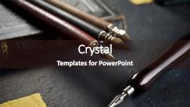  Presentation with calligraphy - Colorful PPT theme enhanced with chaligraphy - nib pens for calligraphy backdrop and a wine colored foreground