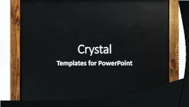  Presentation with blank - Slides with chalk board - blank chalkboard in wooden frame background and a black colored foreground