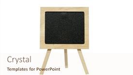  Presentation with chalk board - Colorful slide deck enhanced with chalk-board-a-wooden-three backdrop and a cream colored foreground