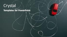  Presentation with chaos - Slide deck with chalk-drawing-insane-messy-line background and a tawny brown colored foreground