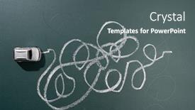  Presentation with insane - Audience pleasing theme consisting of chalk-drawing-insane-messy-line backdrop and a dark gray colored foreground