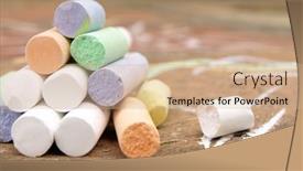  Presentation with chalk - Cool new presentation theme with chalk-drawing backdrop and a coral colored foreground