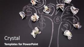 Presentation with money tree - Beautiful slide deck featuring chalk-money-tree-with-crumpled backdrop and a dark gray colored foreground