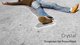  Presentation with chalk - Theme featuring chalk-outline-around-dead-victim background and a light gray colored foreground