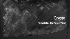  Presentation with chalk board - Presentation design featuring chalk rubbed out on blackboard background and a dark gray colored foreground