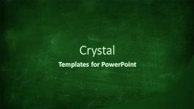  Presentation with green chalkboard - PPT theme consisting of chalk-rubbed-out-on-green background and a forest green colored foreground