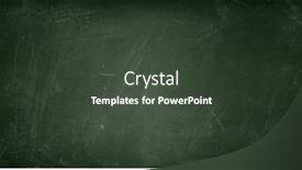  Presentation with green chalkboard - Slide set consisting of chalk-rubbed-out-on-green background and a dark gray colored foreground