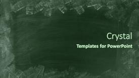  Presentation with green chalkboard - PPT layouts featuring chalk-rubbed-out-on-green background and a tawny brown colored foreground