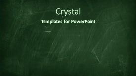  Presentation with green chalkboard - Presentation design featuring chalk-rubbed-out-on-green background and a tawny brown colored foreground