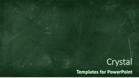  Presentation with green chalkboard - PPT theme featuring chalk-rubbed-out-on-green background and a tawny brown colored foreground