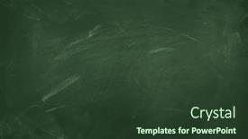  Presentation with green-chalkboard - Slide deck consisting of chalk-rubbed-out-on-green and a tawny brown colored foreground
