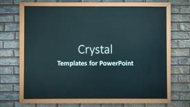  Presentation with chalkboard - Colorful presentation enhanced with chalkboard-against-a-stone-wall backdrop and a  colored foreground