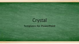  Presentation with green chalkboard - Presentation design enhanced with chalkboard blackboard banner close up background and a ocean colored foreground