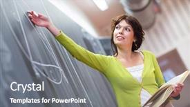  Presentation with elementary education math - Cool new slide set with chalkboard blackboard during a math backdrop and a gray colored foreground