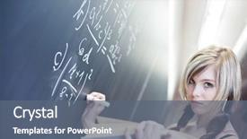  Presentation with math - Presentation theme featuring chalkboard blackboard during a math background and a ocean colored foreground