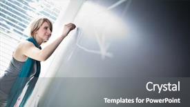  Presentation with student writing teacher - Cool new PPT theme with chalkboard blackboard during a math backdrop and a gray colored foreground