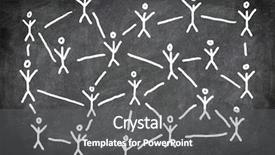  Presentation with business networking - Presentation theme having concept photo of blackboard chalk background and a gray colored foreground