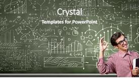 Presentation with funny - Cool new PPT layouts with chalkboard classroom - young funny man in glasses backdrop and a  colored foreground
