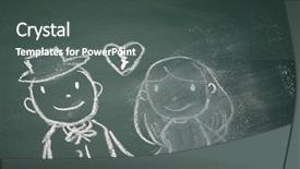  Presentation with wife - Slides having chalkboard husband and wife break background and a dark gray colored foreground
