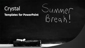  Presentation with chalk - Amazing PPT layouts having chalkboard-in-school-for-education backdrop and a black colored foreground