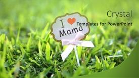  Presentation with mom - PPT layouts with chalkboard-on-a-meadow background and a yellow colored foreground