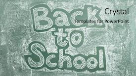  Presentation with back to school clothing - Audience pleasing slides consisting of chalkboard with back to school backdrop and a mint green colored foreground