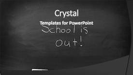  Presentation with black chalkboard chalk dust - Colorful slide deck enhanced with chalkboard with chalk eraser marks backdrop and a dark gray colored foreground