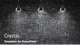  Presentation with chalkboard - Amazing PPT layouts having chalkboard-with-formulas-mixed-media backdrop and a dark gray colored foreground