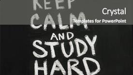  Presentation with keep calm - Presentation design enhanced with chalkboard with phrase keep calm background and a gray colored foreground