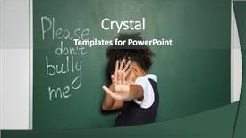  Presentation with bully - Presentation theme featuring chalkboard with text please don background and a gray colored foreground