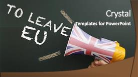  Presentation with leave - Presentation theme enhanced with chalkboard with text to leave background and a dark gray colored foreground