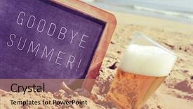  Presentation with goodbye - Amazing PPT layouts having chalkboard with the text goodbye backdrop and a coral colored foreground