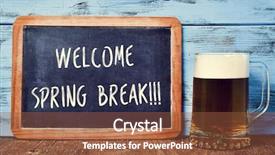  Presentation with rustic spring - Colorful presentation design enhanced with chalkboard with the text welcome backdrop and a tawny brown colored foreground