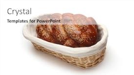  Presentation with straw - Slides enhanced with challah-baked-bread-in-straw background and a white colored foreground