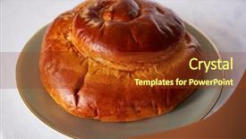  Presentation with rosh hashanah - PPT theme enhanced with challah bread for rosh hashanah background and a tawny brown colored foreground