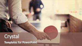  Presentation with group of people - Beautiful slide set featuring challenge tournament - group of young startup business backdrop and a violet colored foreground