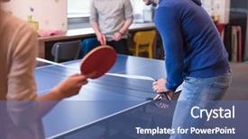  Presentation with young business people - Amazing slide deck having challenge tournament - group of young startup business backdrop and a ocean colored foreground