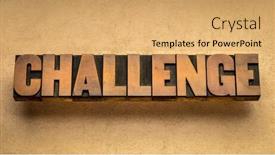  Presentation with vintage paper - Colorful slide set enhanced with challenge-word-abstract-in-vintage backdrop and a yellow colored foreground