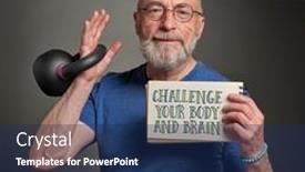 Presentation with brain fitness - PPT layouts enhanced with challenge-your-body-and-brain background and a  colored foreground