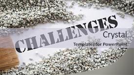 Presentation with challenges - Colorful slide deck enhanced with challenges -- treasure word series with arrow sign backdrop and a light gray colored foreground