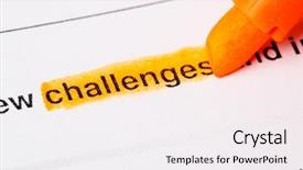  Presentation with challenges - PPT theme with challenges background and a white colored foreground